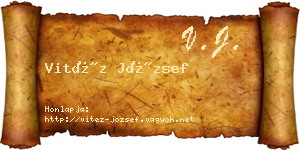Vitéz József névjegykártya